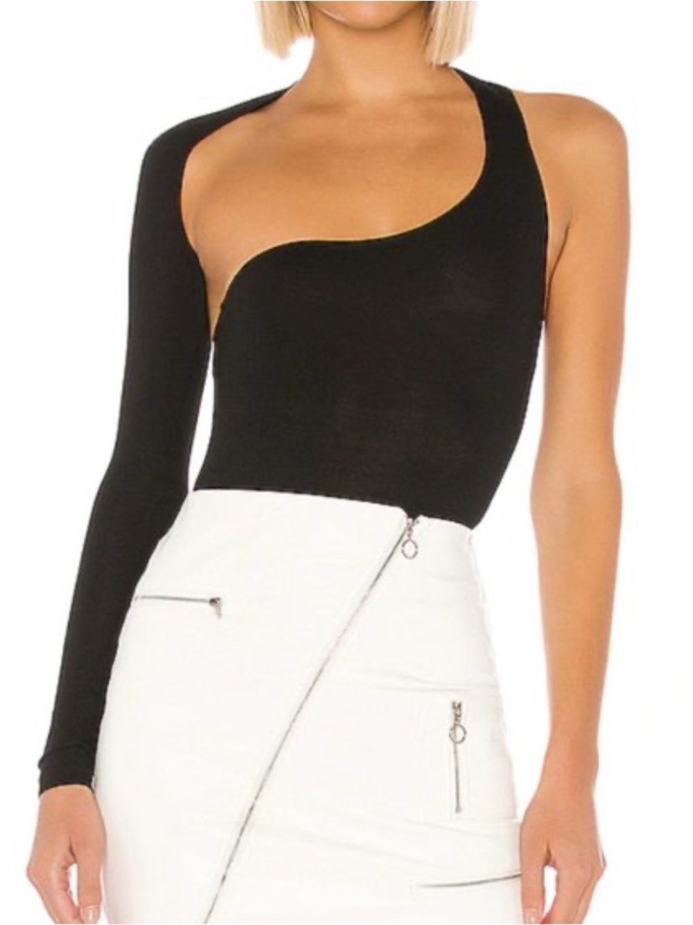 Superdown One-Sleeve Alessandra Bodysuit